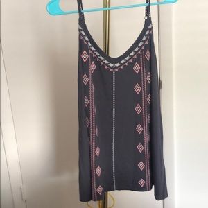 Torrid grey tank with pink stitching